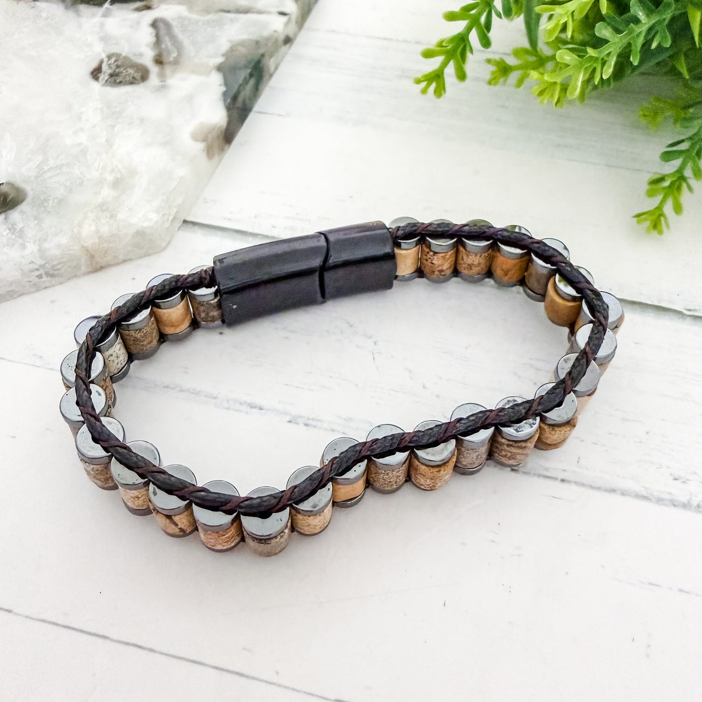 Picture Jasper + Hematite