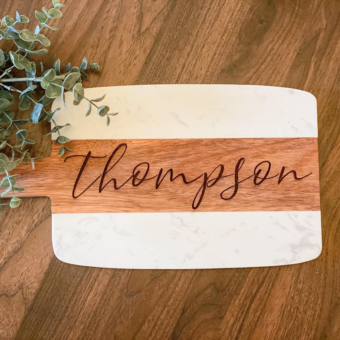 Acacia and Marble Cutting Board