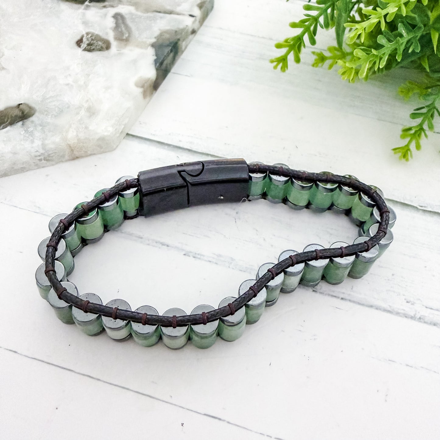 Green Aventurine + Hematite