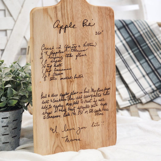 Engraved Recipe Cutting Board