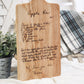 Engraved Recipe Cutting Board