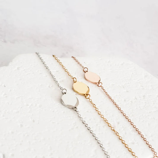 Round Charm Cable Chain Bracelet