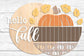 Hello Fall Pumpkin Leaf Sign